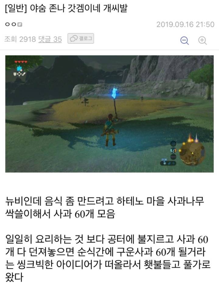 젤다 야숨이 갓겜인 이유 | 인스티즈