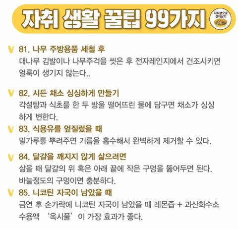 자취꿀팁 99가지 모음 | 인스티즈