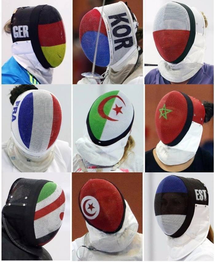 국가별 펜싱마스크 무늬 당신의 취향은? | 인스티즈