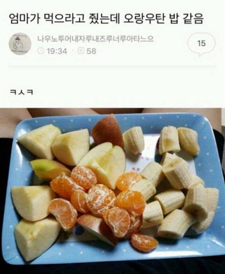 엄마가 과일 먹으라고 줬는데 | 인스티즈