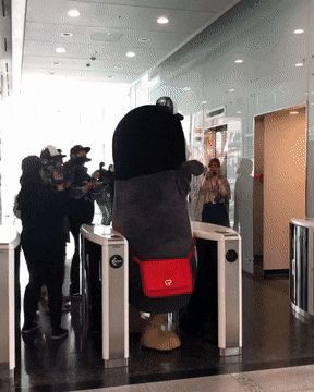 펭수가 방송국 출입구를 통과하는 방법.gif | 인스티즈