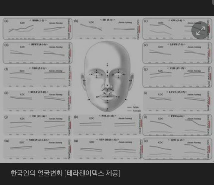 "한국인, 나이 들면서 눈 작아지고 인중 길어져" | 인스티즈