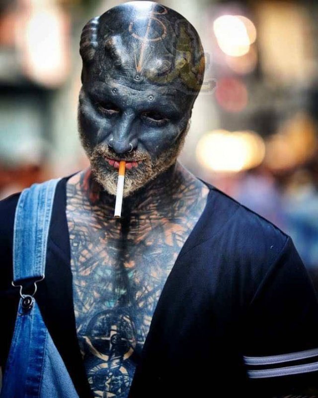 안면문신으로 괴물이 된 남자 | 인스티즈