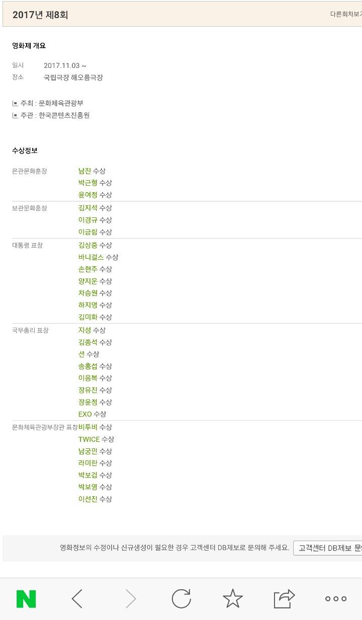 2019년 제10회 대한민국 대중문화예술상 수상정보 | 인스티즈