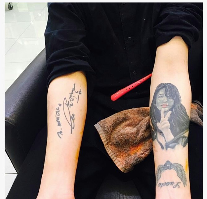 좋아하는 연예인을 몸에 문신한 팬들 | 인스티즈