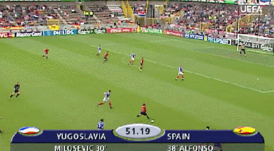 유로 2000 유고슬라비아 vs 스페인.gif | 인스티즈