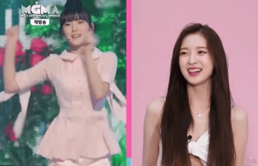 과거 자신을 보는 오마이걸 아린.gif | 인스티즈