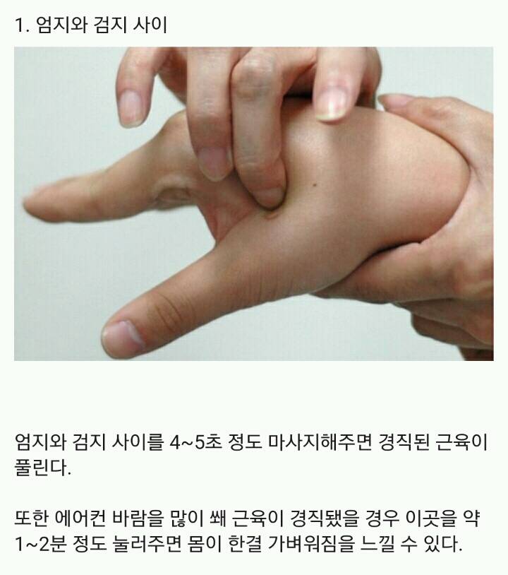 누르기만 해도 피로가 풀리는 마법의 부위 10곳 | 인스티즈