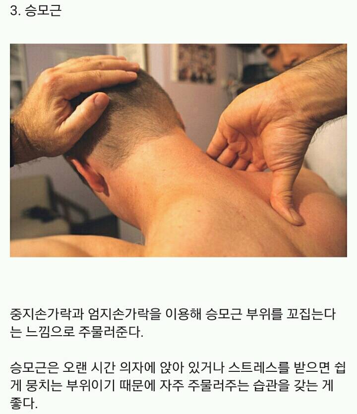 누르기만 해도 피로가 풀리는 마법의 부위 10곳 | 인스티즈