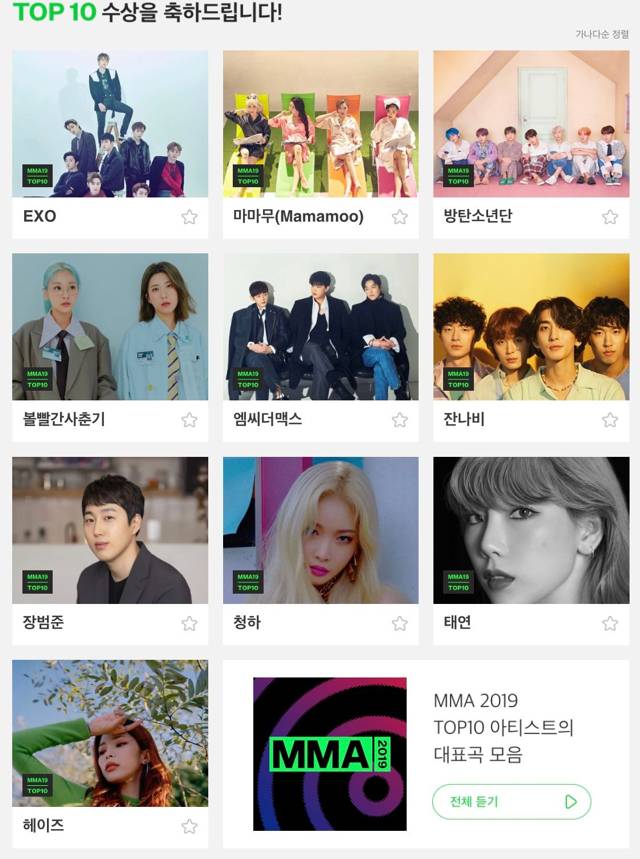 2019 멜론 뮤직어워드 TOP 10.jpg | 인스티즈