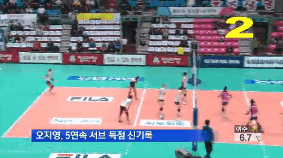 아직도 깨지지 않는 여배 올스타 스파이크 서브 퀸 기록.gif | 인스티즈