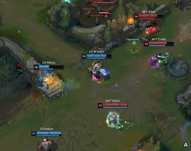 [데이터주의] G2 vs SKT 4경기 Mikyx 그라가스 하이라이트.gif | 인스티즈