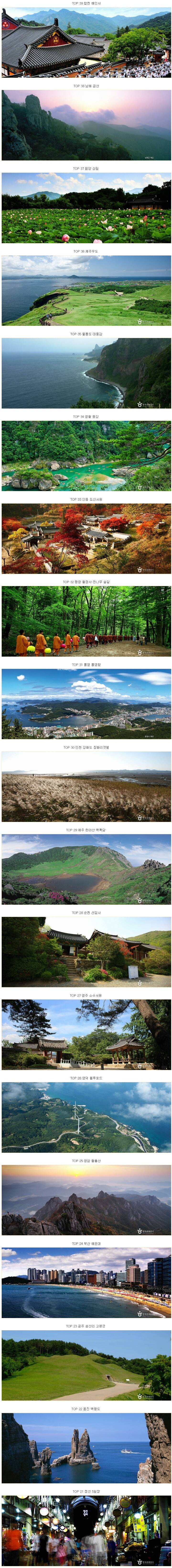 대딩들에게 추천하는 가봐야할 한국 관광지 TOP100 | 인스티즈