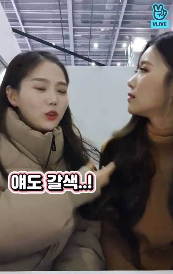 오마이걸 효정 : 야 이미주 너 왜 자꾸 내 머리 따라하니?? .jpg | 인스티즈