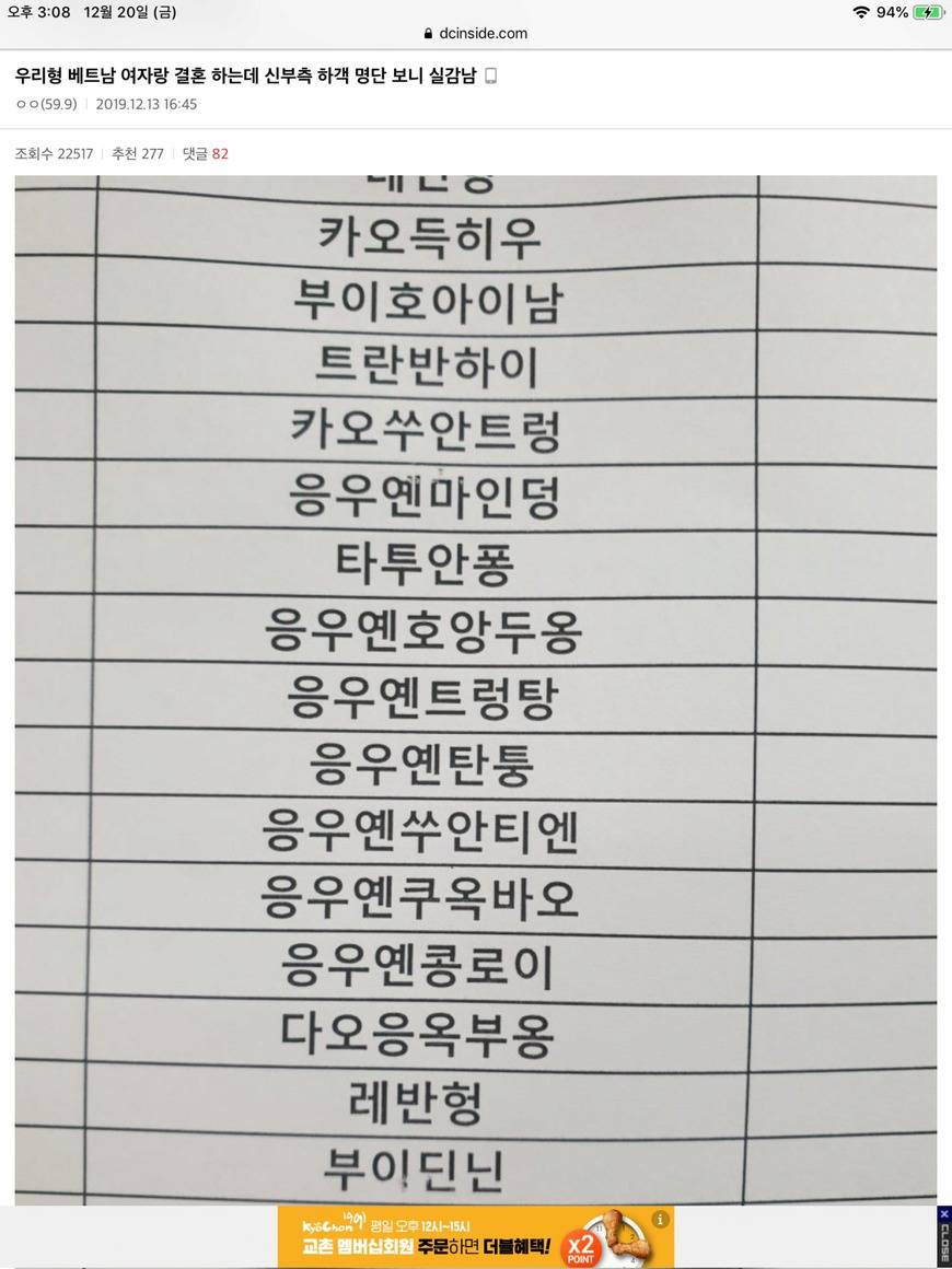 우리형 베트남 여자랑 결혼하는데 하객명단보니 실감남ㅋㅋㅋㅋ | 인스티즈