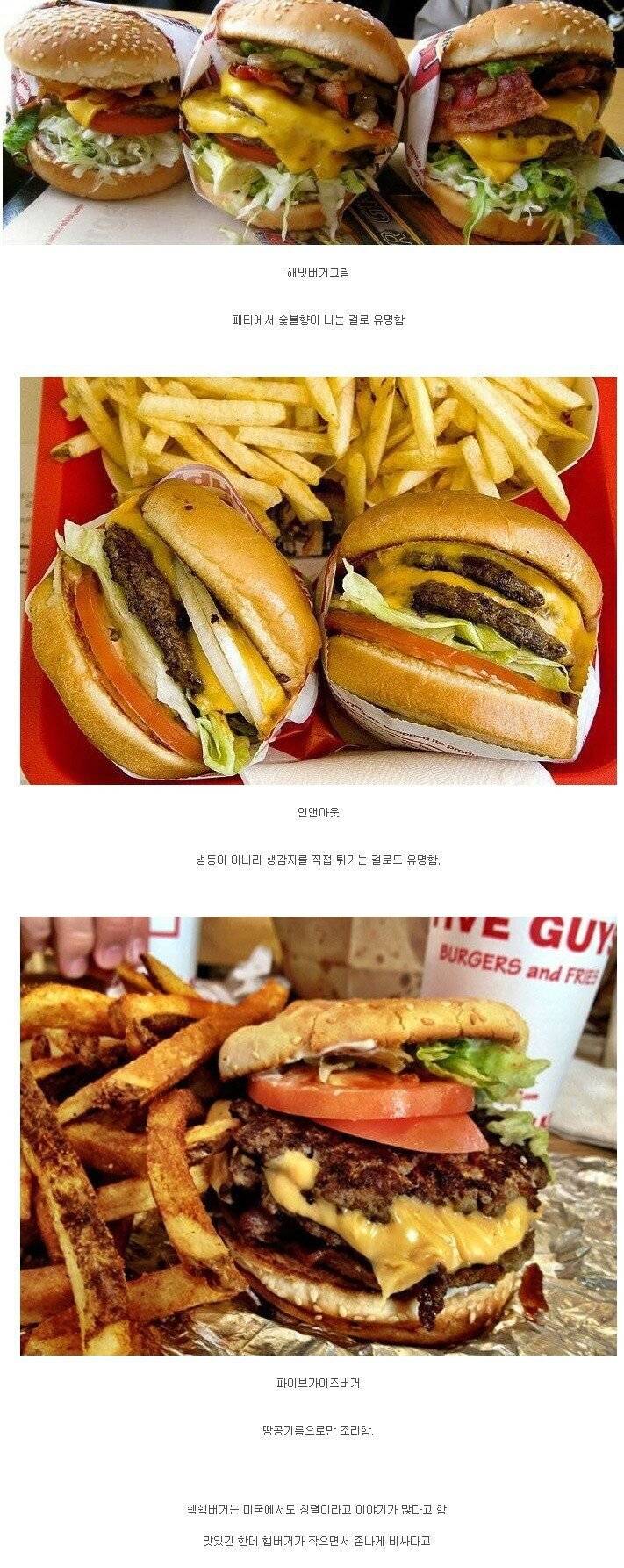 미국 3대 햄버거 | 인스티즈