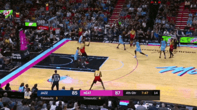 오늘자 마이애미 히트 뱀 아데바요의 스틸에 이은 신인 타일러 히로의 3점 | 인스티즈