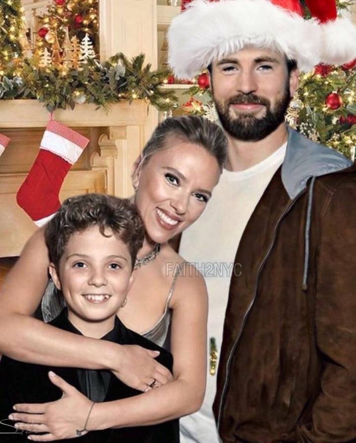 크리스 에반스 &amp; 스칼렛 요한슨 커플 크리스마스 팬아트들 | 인스티즈