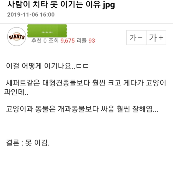 사람이 치타 이긴다 vs 못이긴다 | 인스티즈