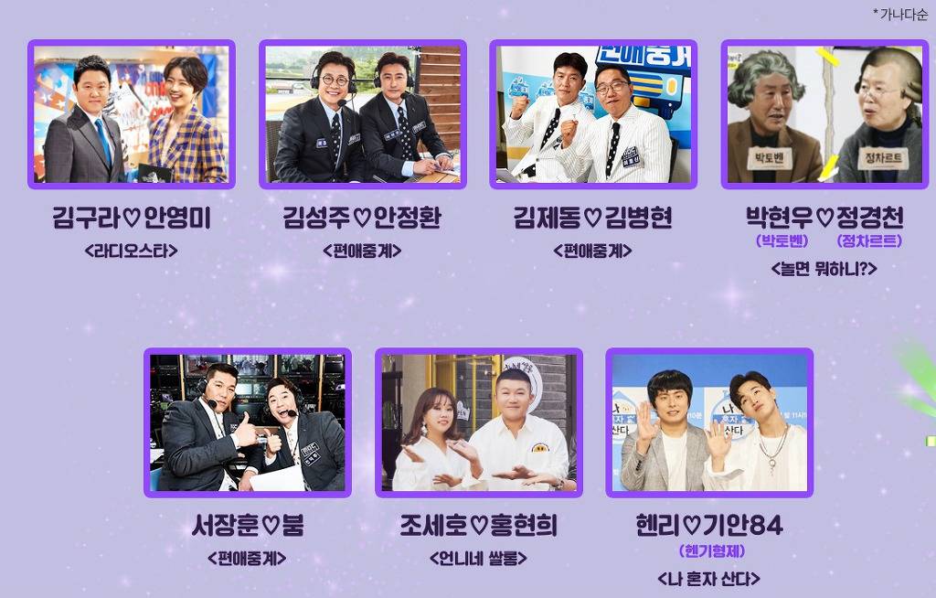 2019 MBC 방송연예대상 최고의 프로그램, 커플상 투표 후보 라인업.jpg | 인스티즈