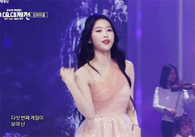 [움짤] 작년 가요대제전 무대에서 이뻤던 오마이걸 지호.gif | 인스티즈