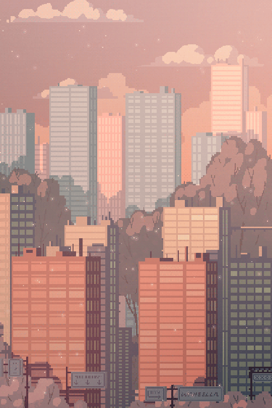 늦은 새벽 도트 감성.gif | 인스티즈