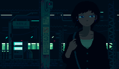 늦은 새벽 도트 감성.gif | 인스티즈