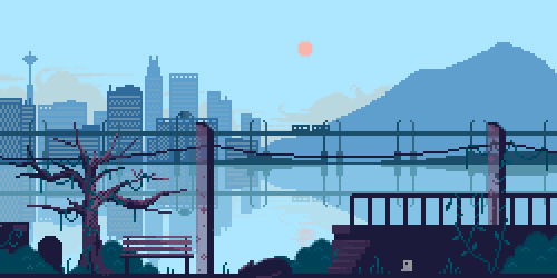 늦은 새벽 도트 감성.gif | 인스티즈