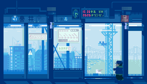 늦은 새벽 도트 감성.gif | 인스티즈