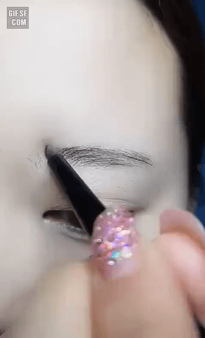 눈썹 그리는 방법.gif | 인스티즈