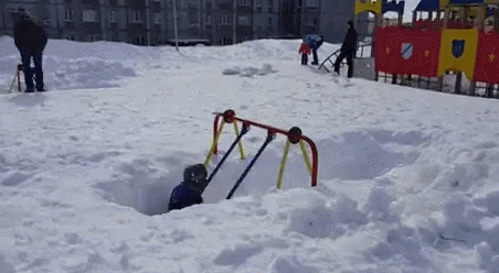 폭설이 내린 놀이터.gif | 인스티즈