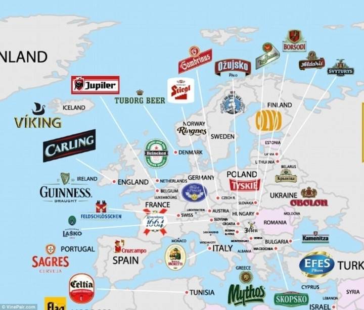 각나라에서 제일 인기있는 맥주 메이커 지도 | 인스티즈