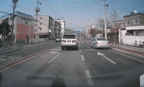 횡단보도 앞에 정지하는 차량을 향해 인사하는 사람들 | 인스티즈