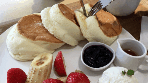 수플레 팬케이크 움짤 gif | 인스티즈