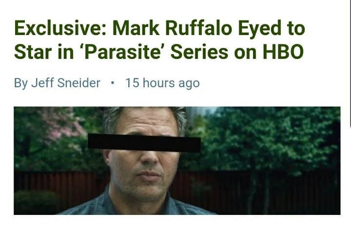 [콜라이더] 마크 러팔로가 HBO 기생충 미드 버전에 출연할 가능성이 있다 | 인스티즈