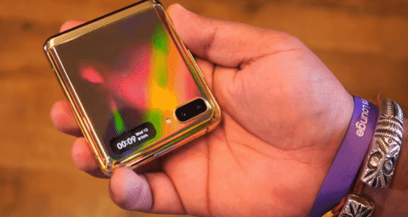 갤럭시 Z 플립 골드/퍼플.gif | 인스티즈