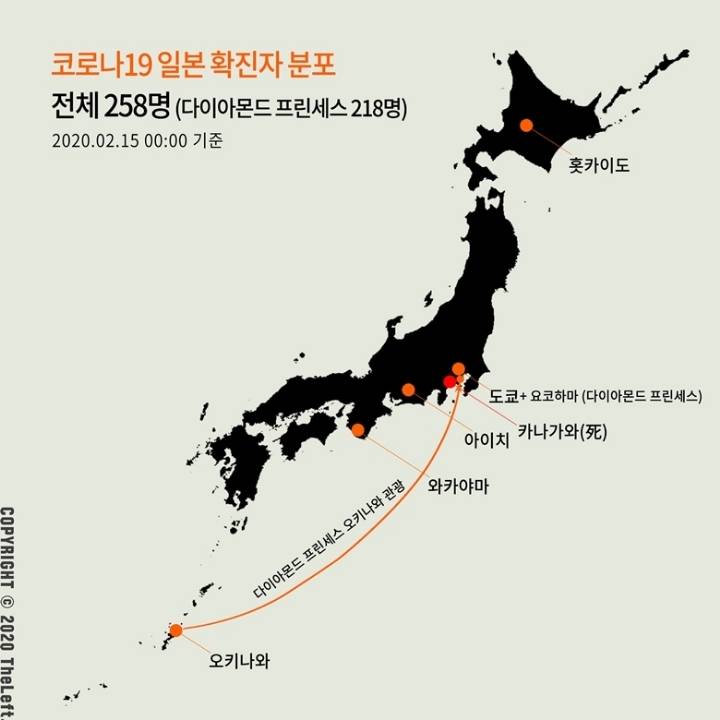 코로나19 일본 확진자 분포 | 인스티즈
