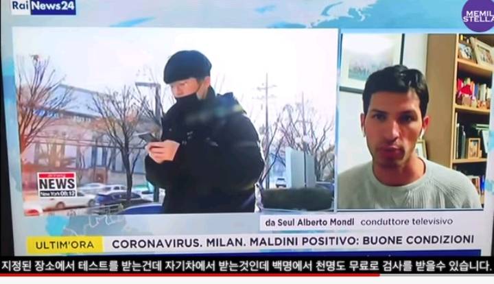 이탈리아 현지뉴스에서 한국방역시스템 설명하는 알베르토 .jpg | 인스티즈