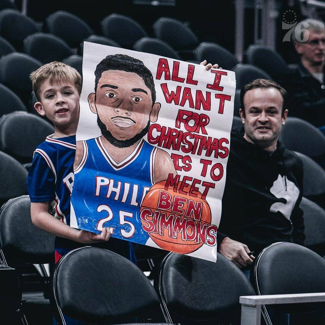 어제자 필라델피아 세븐티식서스 벤 시몬스의 멋진 크리스마스 선물 | 인스티즈