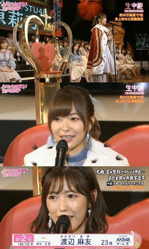 AKB총선거, 이변 없는 1위…대신 결혼·졸업 발표로 충격 (종합) | 인스티즈