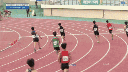 어제 추계중고교 대회서 나온 남자고교 400m계주 움짤 | 인스티즈