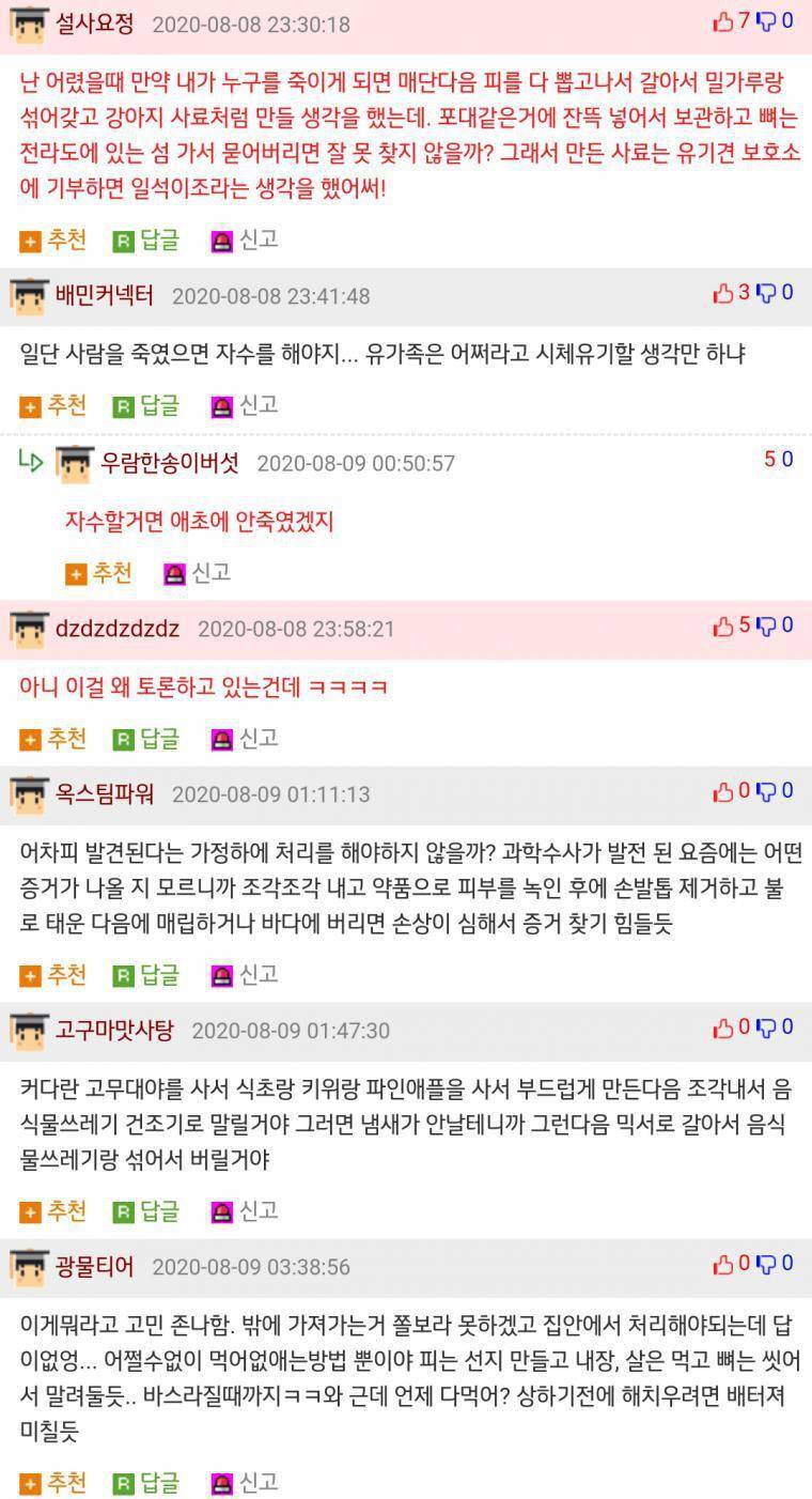 만약 사람을 죽인다면 어떻게 숨길거야??? | 인스티즈