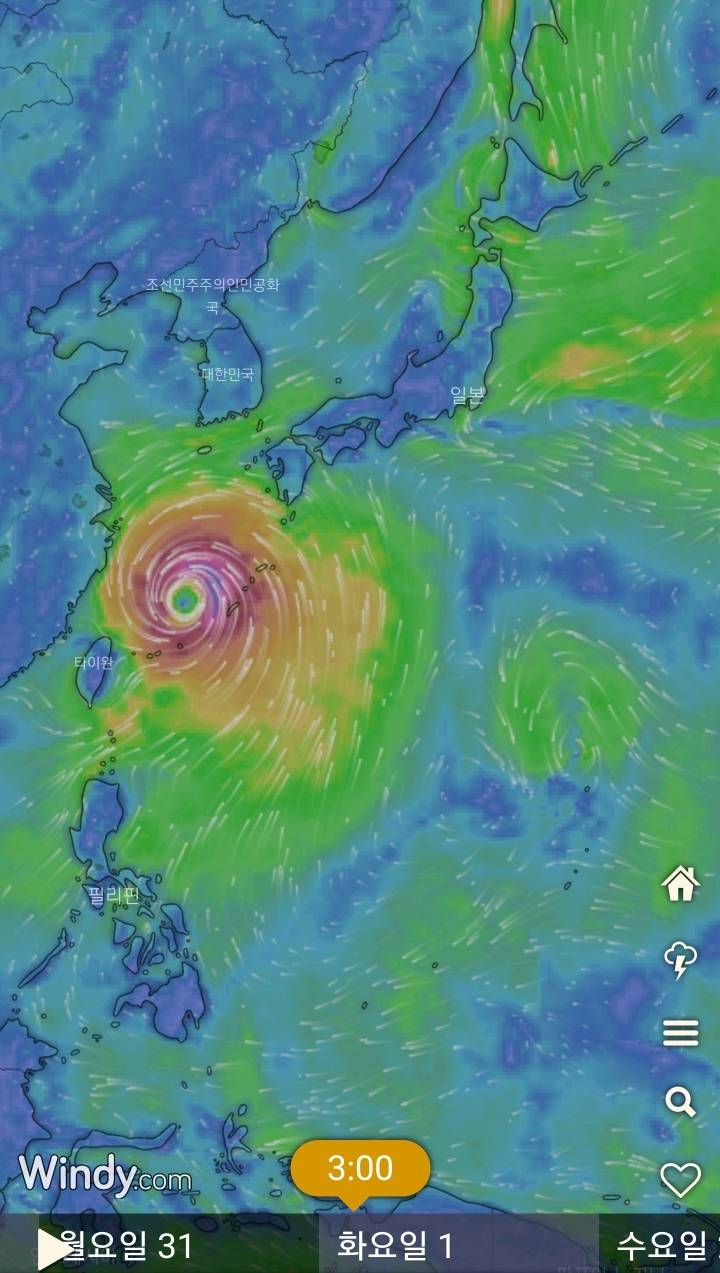9호 태풍 마이삭 예상 경로 | 인스티즈