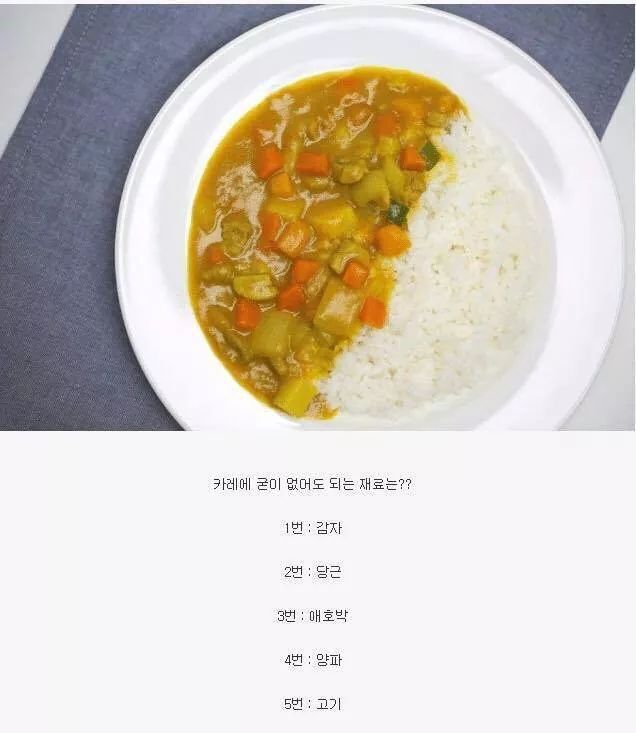 자신이 생각하는 "굳이 카레에 없어도 되는 재료는?" | 인스티즈