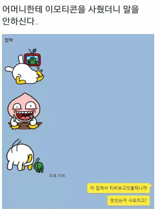 이모티콘으로만 의사소통하는 어머니 | 인스티즈