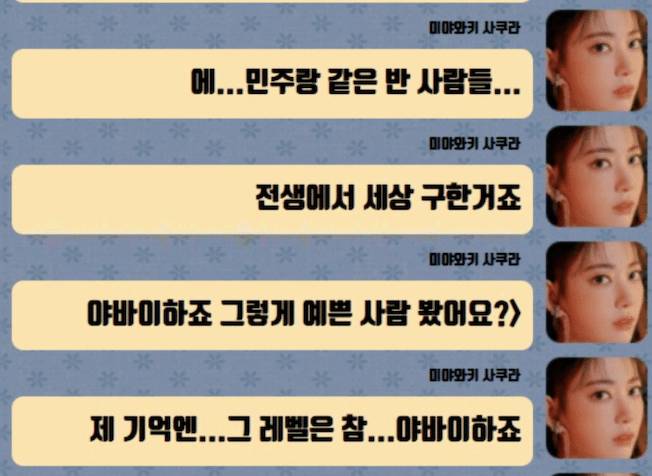 친부모님도 이렇게 까지는 못 한다는 아이즈원 사쿠라의 멤버 주접문 | 인스티즈