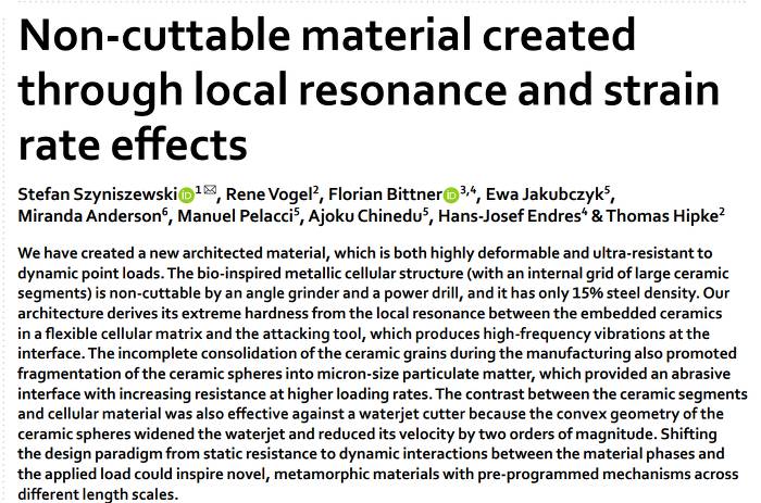 영국, 독일에서 절단되지 않는 금속 개발 | 인스티즈