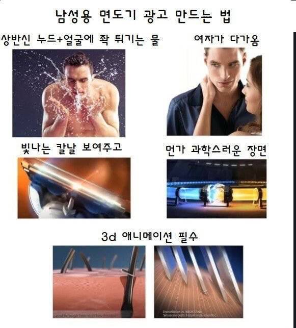 남성용 면도기 광고 한 편 만드는 법 | 인스티즈