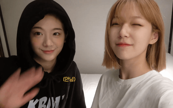 프로미스나인의 지헌이와 나경이! (feat. 규리) | 인스티즈