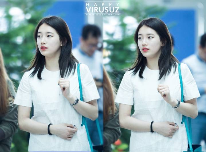 공항에서 자기 사진을 찍으려는 아주머니께 수지가 취한 행동 | 인스티즈